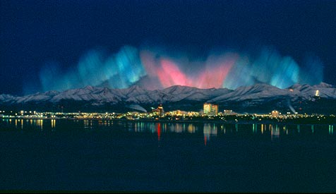 Northern lights over Anchorage